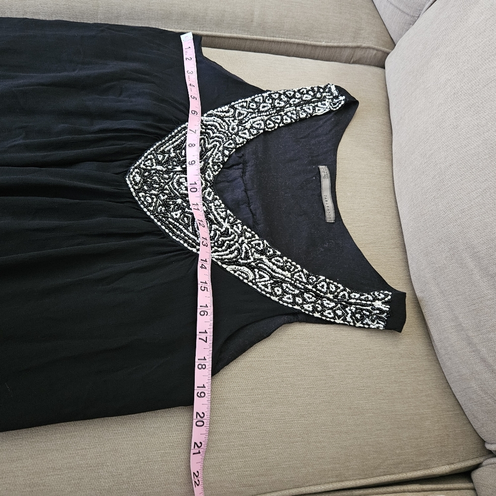 Zara tank Dress v neck beaded midi Y2K - Picture 8 of 11
